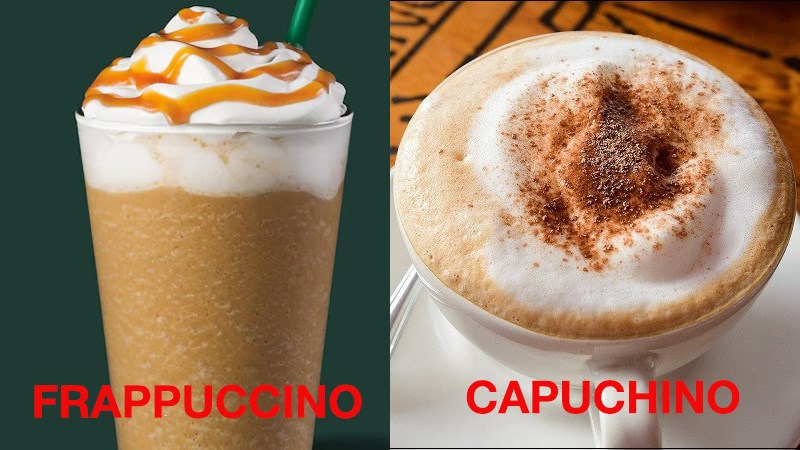 frappuccino và cappuccino 